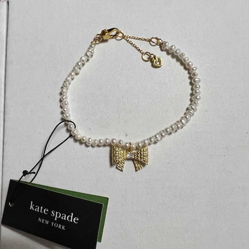 Kate Spade Wrapped in a Bow Pearl Charm Bracelet - Picture 3 of 6